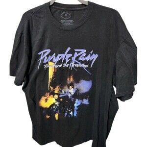Purple Rain T-Shirt 2XL Men's The Prince Estate Official & Approved Short Sleeve